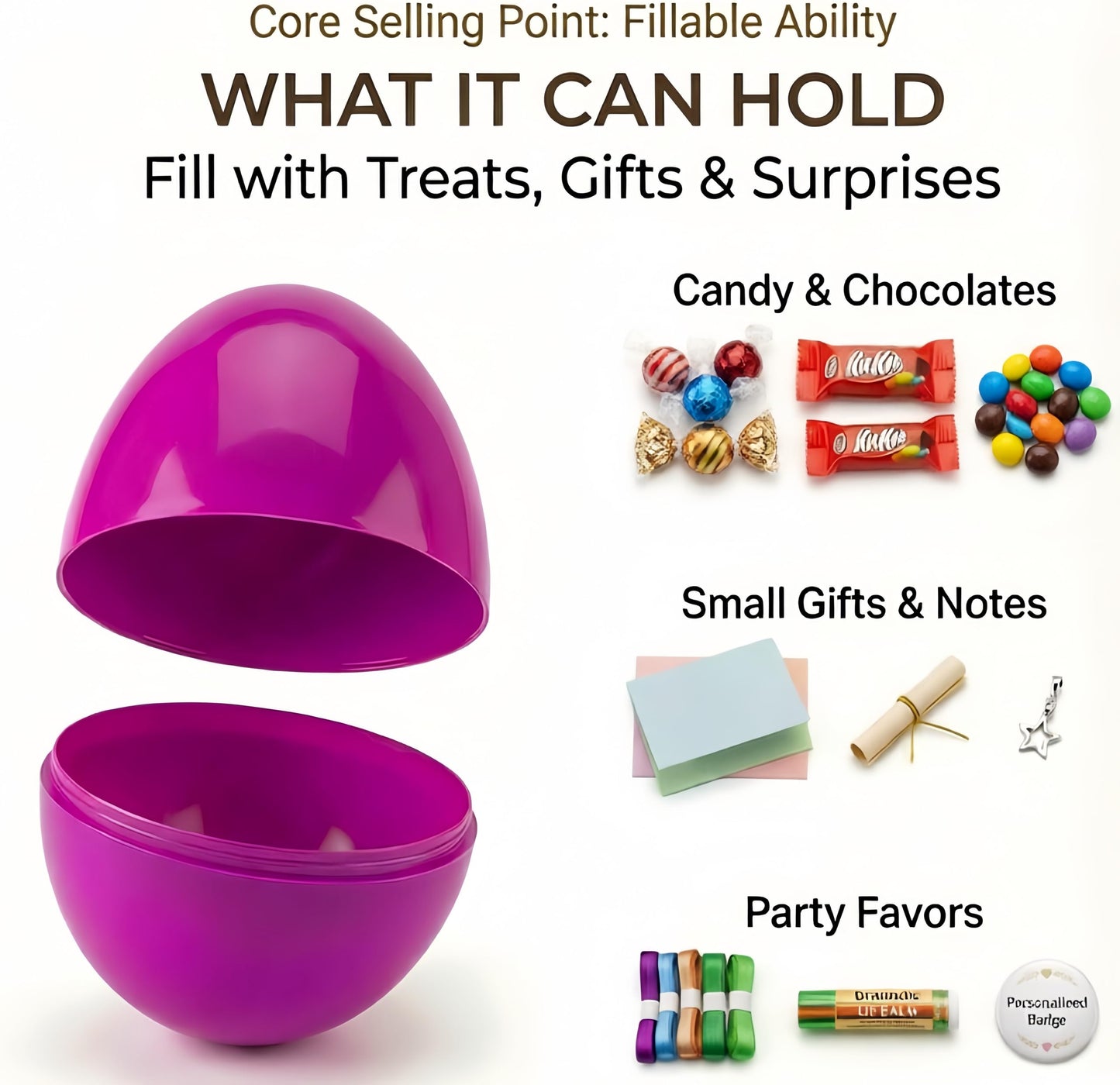 PIONJOY 200 Pack 3" Empty Plastic Easter Eggs Bulk, Include 6 Golden Eggs, Fillable Eggs Easter Basket Stuffers Fillers & Egg Hunt Surprise Gift for Toddler Kids Girls Boys Teens