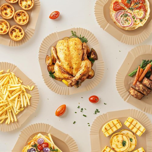 Air Fryer Liners | 8-Inch Disposable Non-Stick Sheets for Easy Cleanup - 100 Count