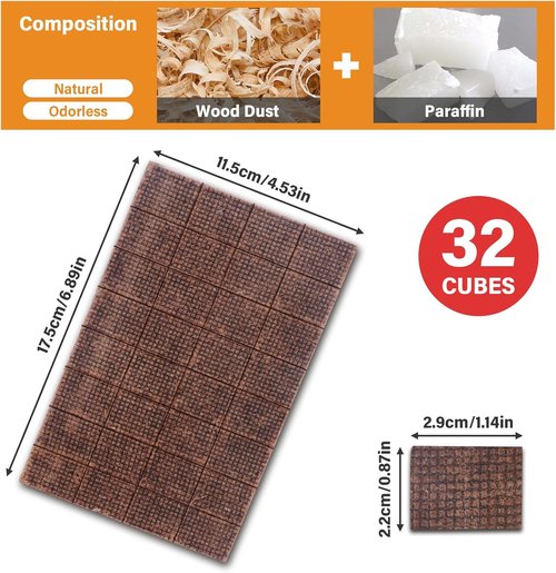 HGD Fire Starter - Mini Natural Fire Starters for Campfires & BBQ Grills | Water Resistant Sticks