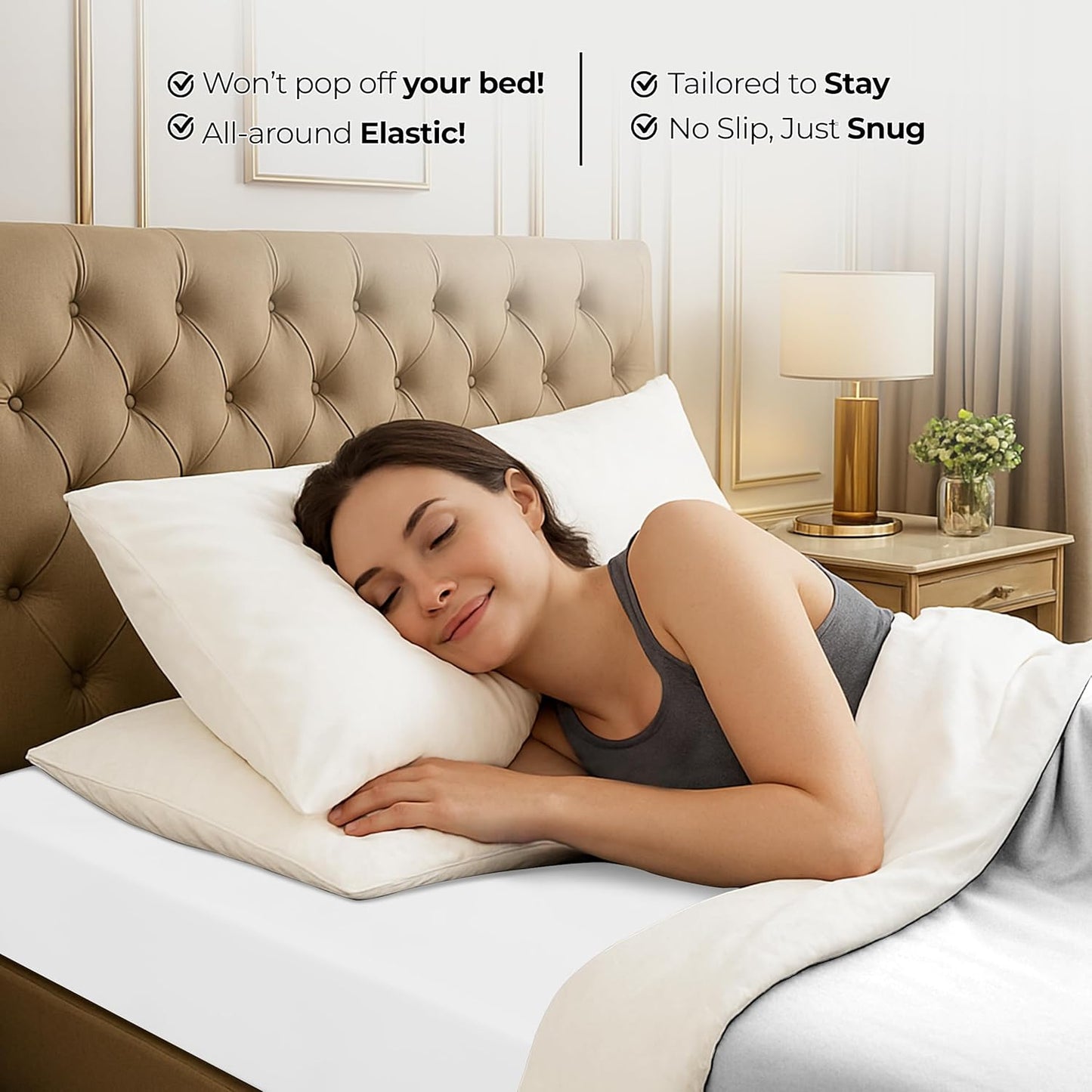Utopia Bedding Twin Fitted Sheet - Soft Microfiber - Deep Pocket - Fade Resistant - Easy Care (White)
