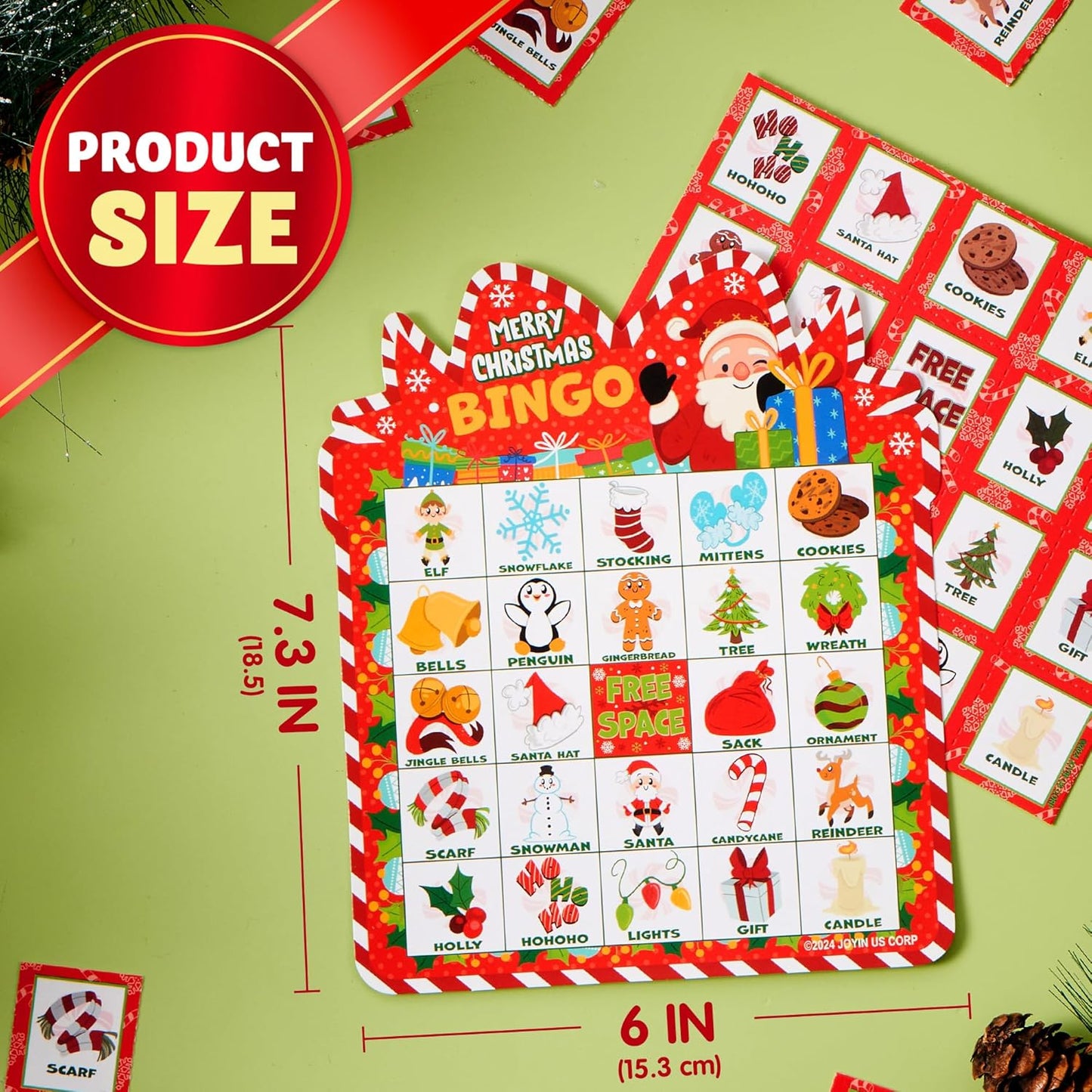 JOYIN Christmas Bingo Cards - Fun 30-Player Game for Kids & Family | Holiday Indoor Party Activity