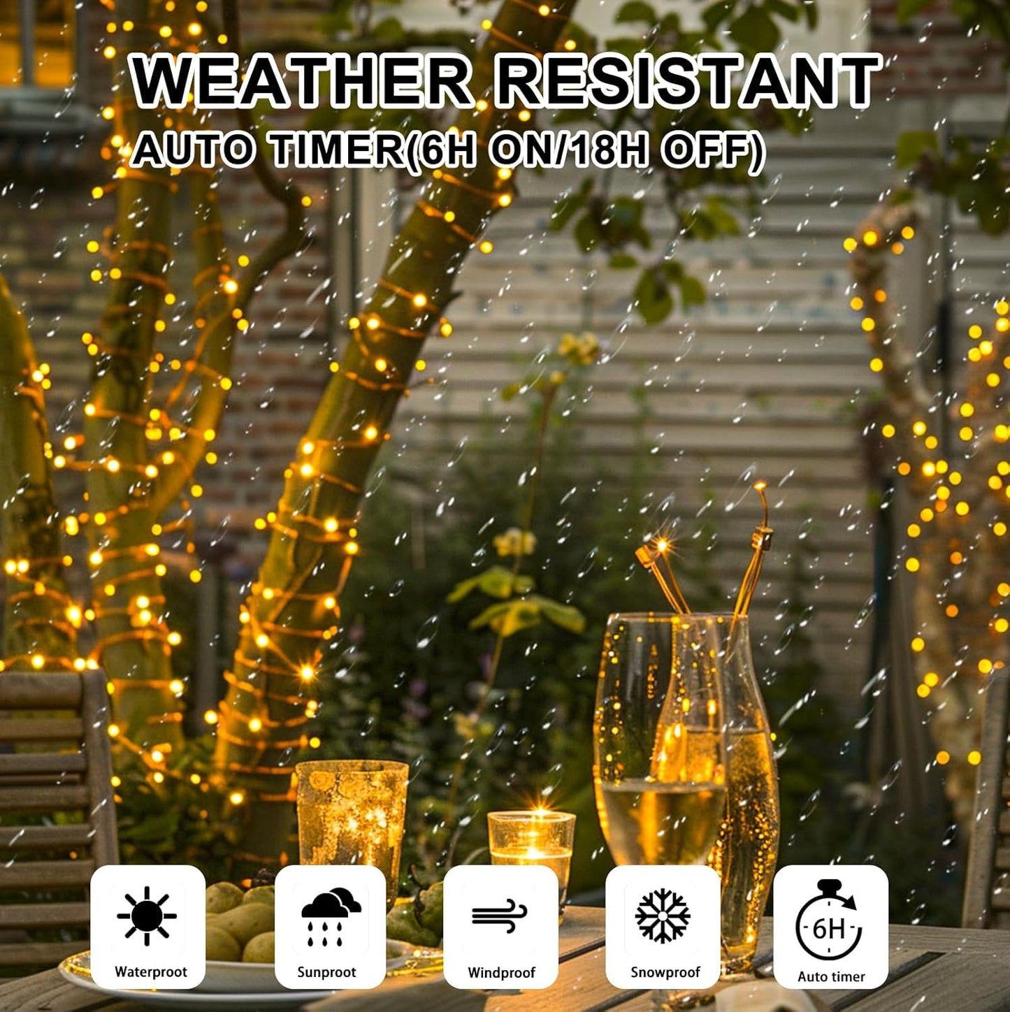 Skiennix Fairy Lights - Battery Operated 16FT Warm White Mini Twinkle Lights | 8 Modes & Auto Timer, Waterproof for Parties