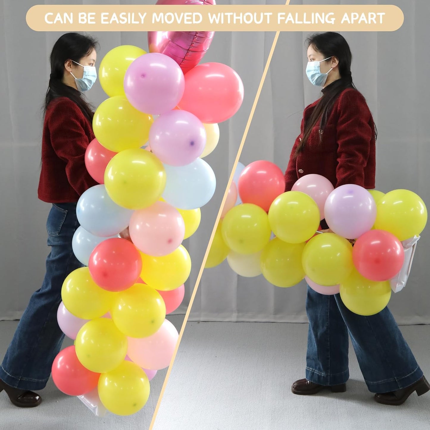 Skiennix Balloon Column Stand Kit - 7 Feet Adjustable Height for Graduation, Wedding & Party Decor