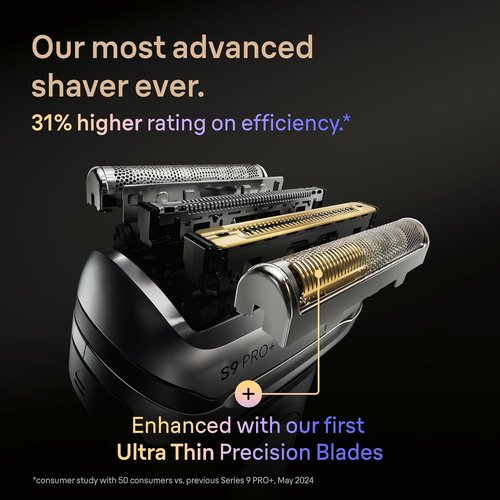 Braun Series 9 PRO+ Electric Shaver - Pro SensoAdapt Technology & 6-in-1 SmartCare Center | Wet & Dry, Black