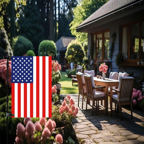 Garden Flag Pole Stand Holder - Waterproof & Durable with Flag Stopper | Perfect for Outdoor Yard Decor