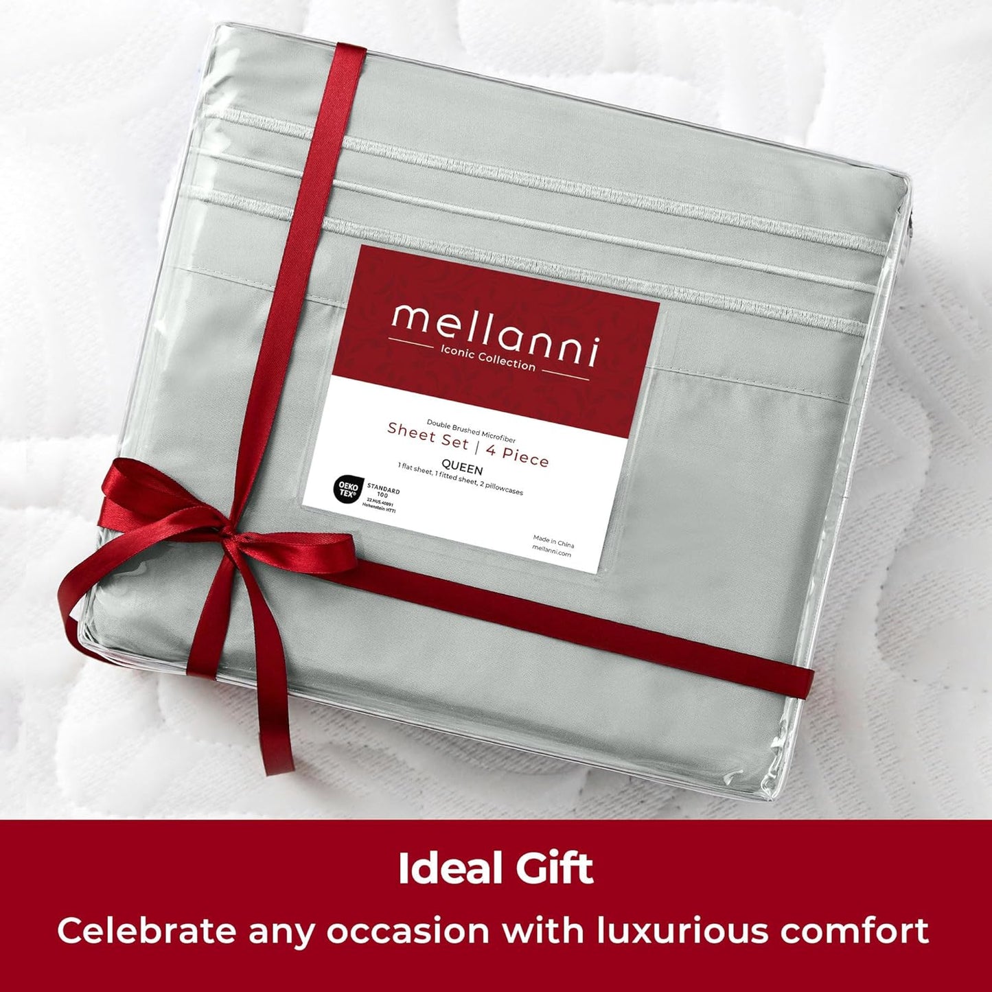 Mellanni Twin Sheets Set - 3 PC Hotel Luxury Bedding | Extra Soft, Cooling & Stain Resistant (Spa Mint)