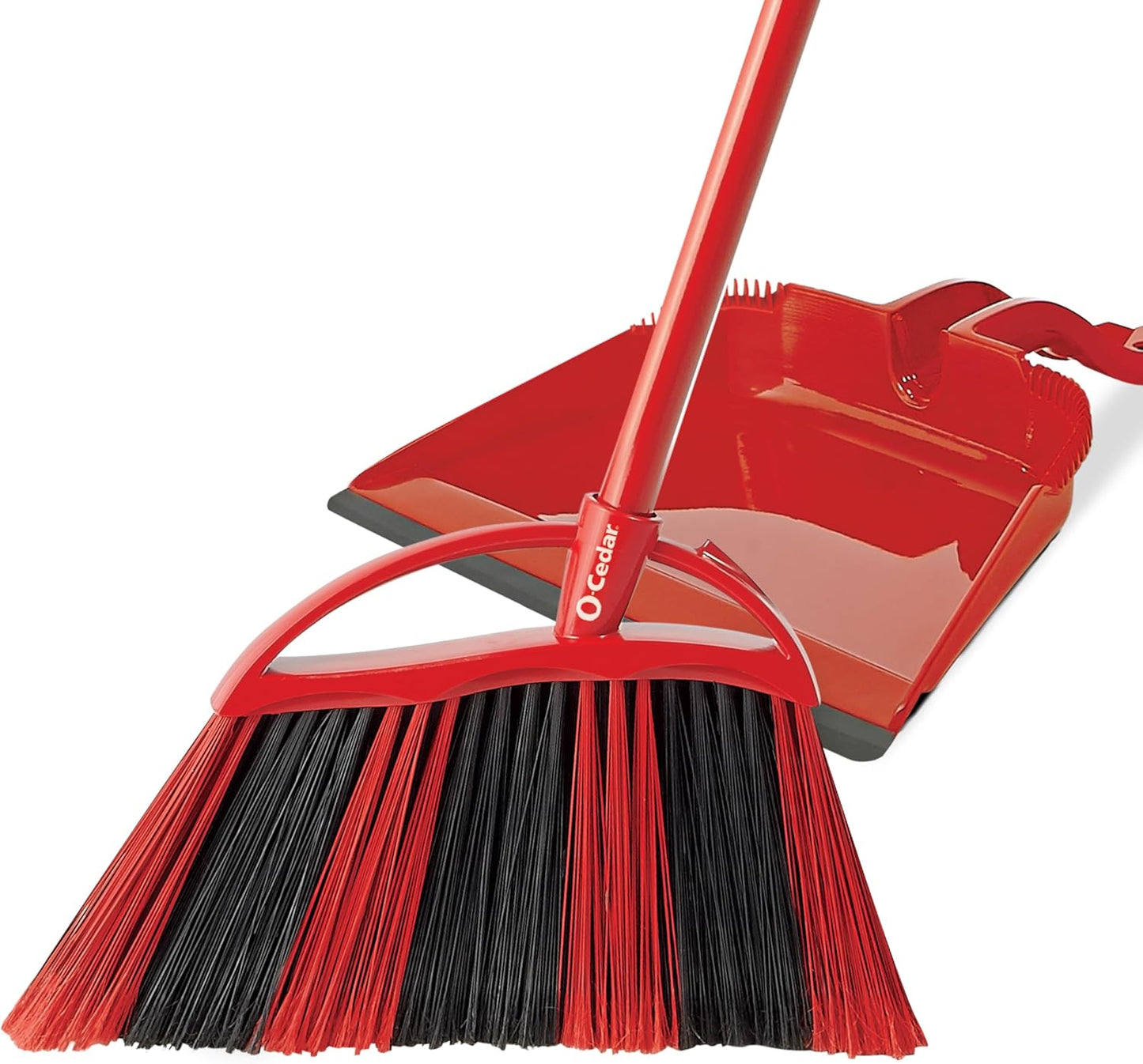 O-Cedar One Sweep Broom - Lightweight Step-On Dustpan for Effortless Cleaning | Ideal for Pet Owners
