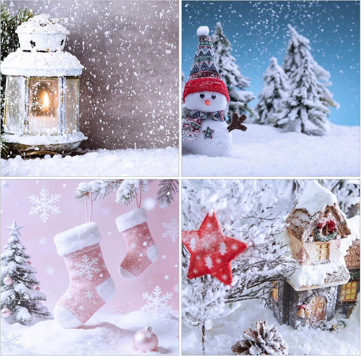 RGQSUN Christmas Fake Snow - 5.3oz Artificial Snow Powder for Holiday Crafts & Party Decor