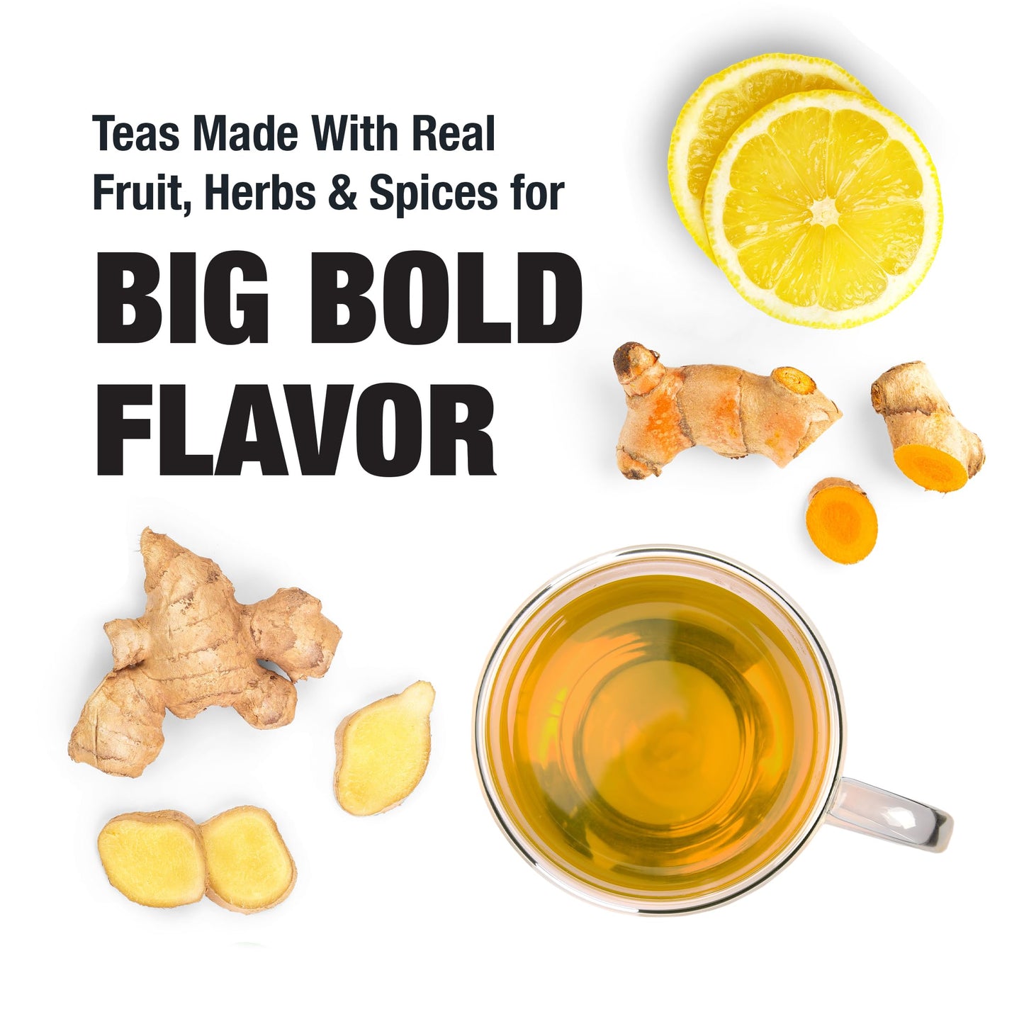 Tiesta Tea - Lemon Ginger Turmeric, Mother's Day Loose Leaf, Lemon Ginger Herbal Tea, Premium Blend, Non Caffeinated Herbal, Make Hot or Iced Brews Up to 25 Cups, 2.5 Ounce Resealable Pouch