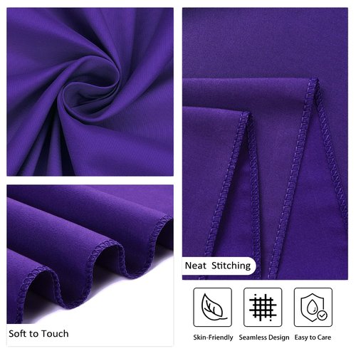 Heneger 8 Pack Purple Tablecloth 60 x 102 Inch for 6 Foot Rectangle Tables, Wrinkle Resistant Purple Rectangular Table Cloth Washable Polyester Fabric for Holiday Buffet Wedding Party Banquet