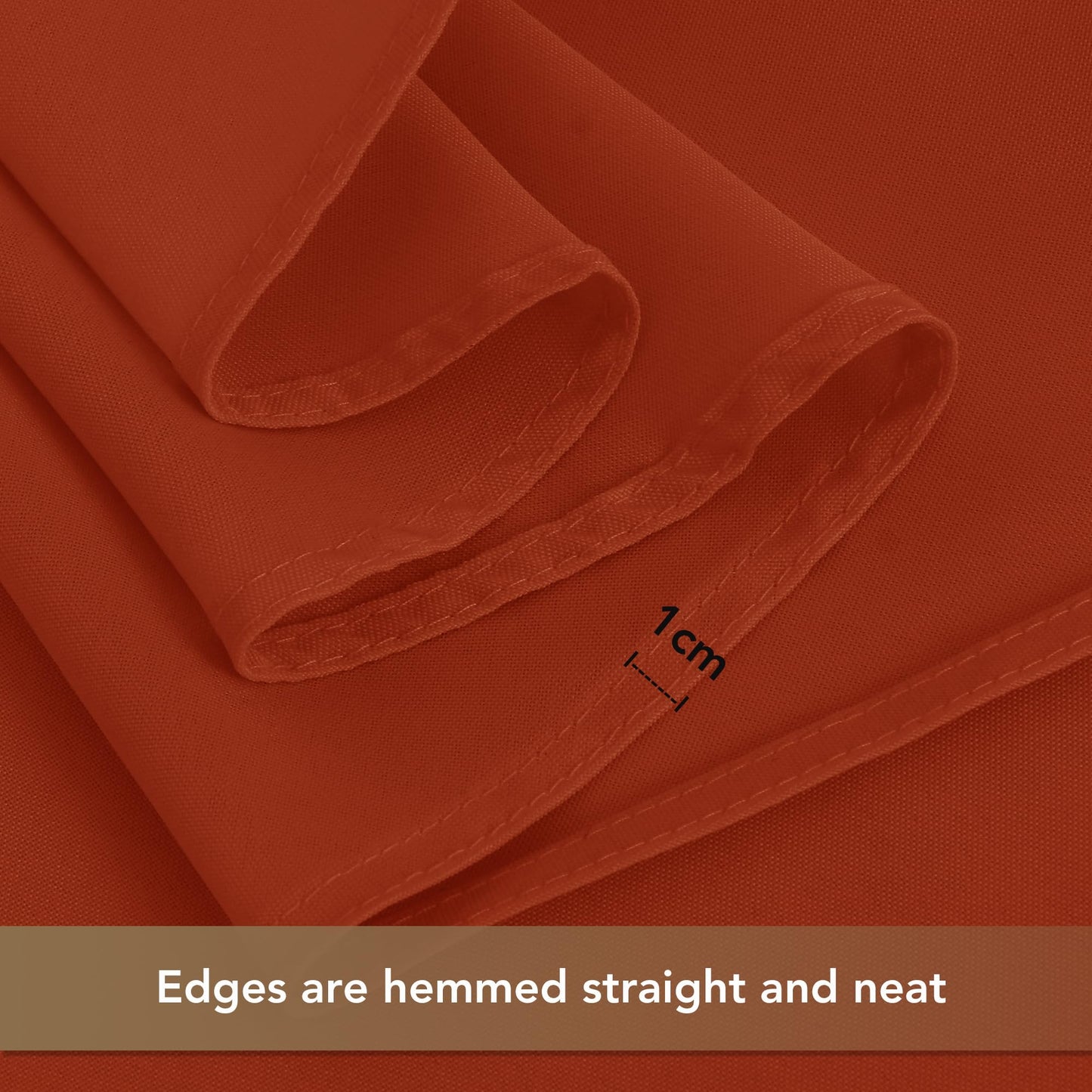 sancua Thanksgiving Tablecloths for 6 Foot Rectangle Tables, 8 Pack Burnt Orange - Washable Polyester Fabric Fall Table Cloth for Holiday Party, Birthday, Banquet Reception, 54x108 Inch Rust