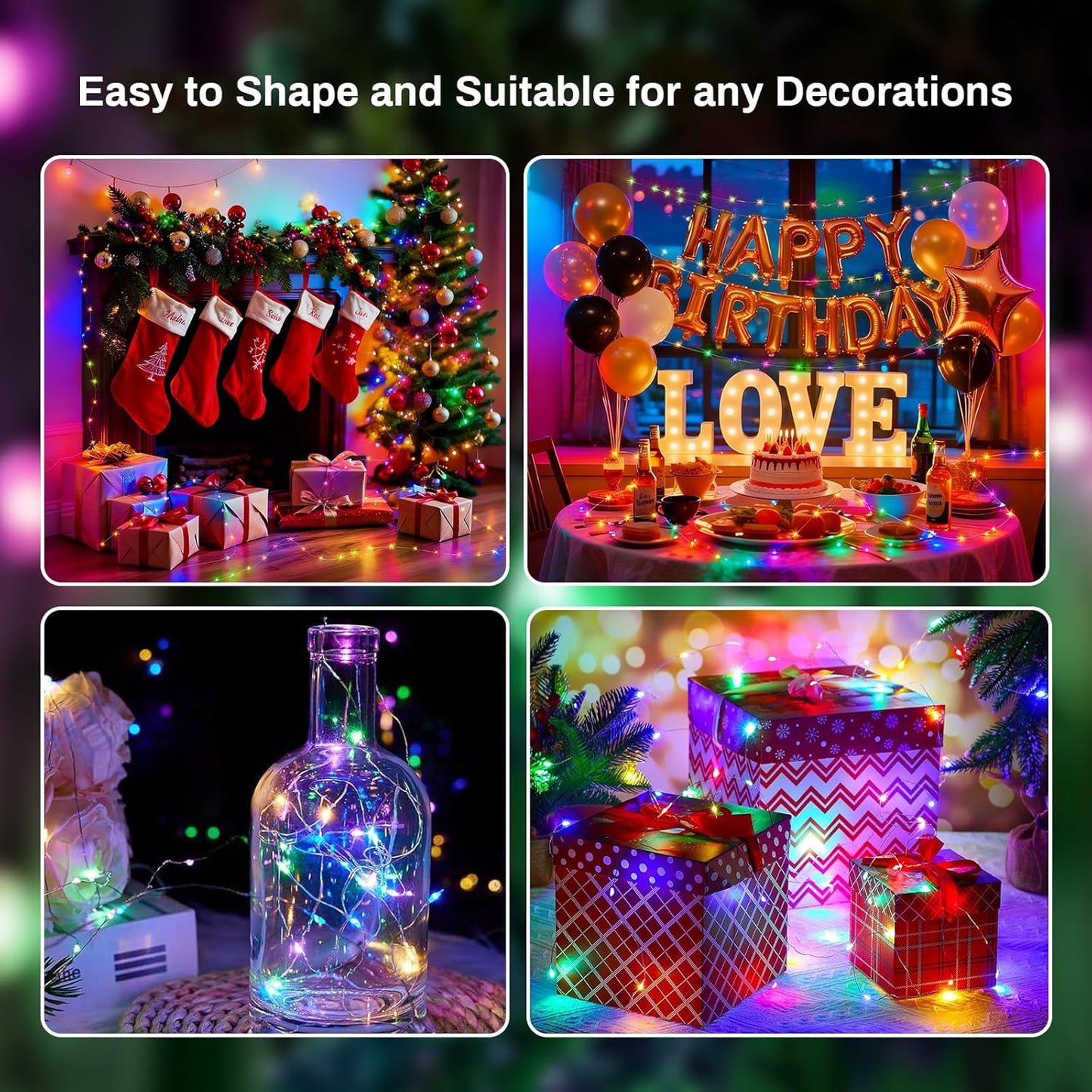 ZGWJ Fairy Lights - 8 Pack Battery Operated 7ft Mini LED String Lights | 3 Modes for DIY & Party Decor