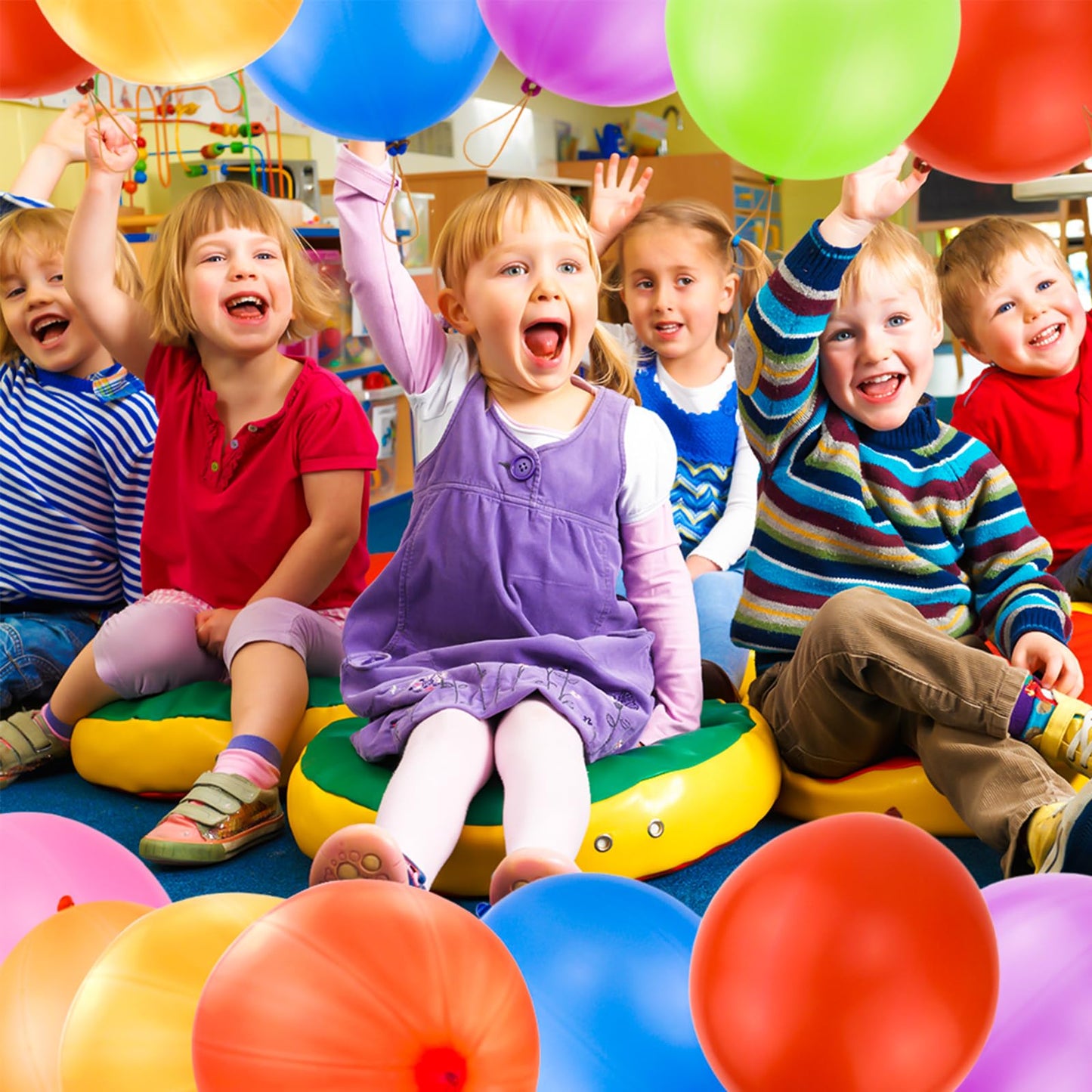 rubfac 25Pcs Punch Balloons, Party Favors for Kids, Thickened Heavy Duty Neon Punching Bouncy Balloon for Birthday Party Goodie Bag Stuffers Exciting Outdoor Play Supply
