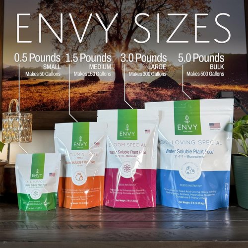 ENVY Bloom Plant Fertilizer - Special Formula for Flowering Plants, 3 lb | Pet Safe & Water Soluble, Made in USA