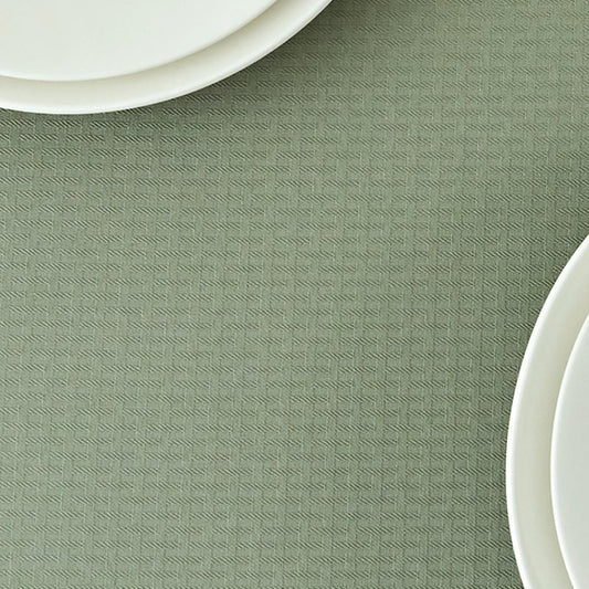 maxmill Rectangle Tablecloth Weaved Pattern Waterproof Spillproof Wrinkle Free Table Cloth, Kitchen Dining Tabletop Decoration, Fabric Table Cover for Holiday Parties, 52 x 70 Inch, Sage Green