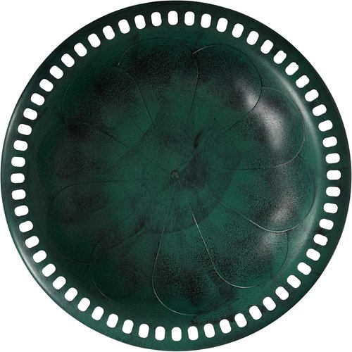 Backyard Expressions Bird Bath - Weather-Resistant Green Polyresin - 27 Inch Outdoor Decor