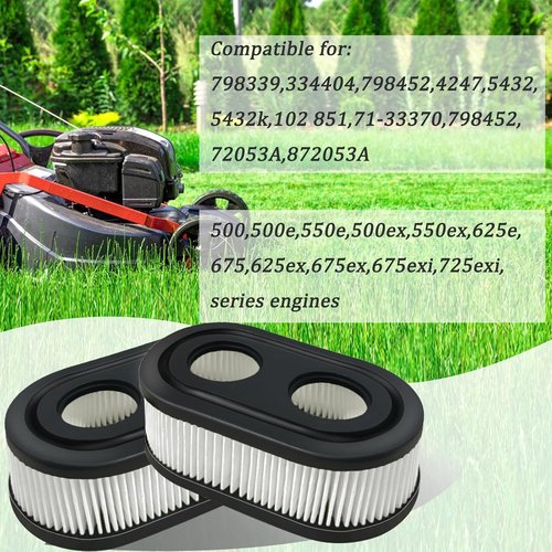 B&S Air Filter - Compatible Replacement for 798452 & 334404 - Fits TB110, TB200, TB230 Lawnmowers - 2 Pack