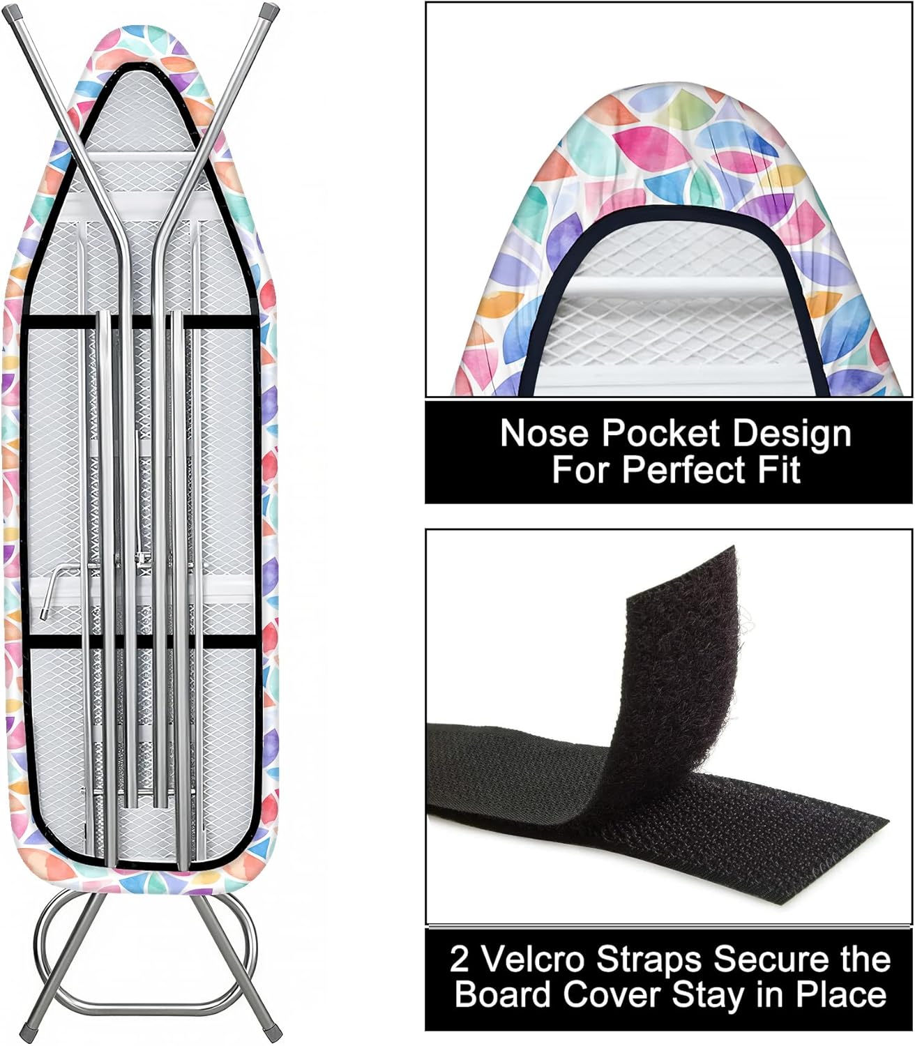 Regine Switzerland Ironing Board Cover - Heavy Duty Non-Slip Design with Thick Padding | 15"x54" Standard Size