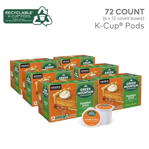 Green Mountain Coffee Roasters Pumpkin Spice Coffee Pods - Seasonal Flavor, 72 Count