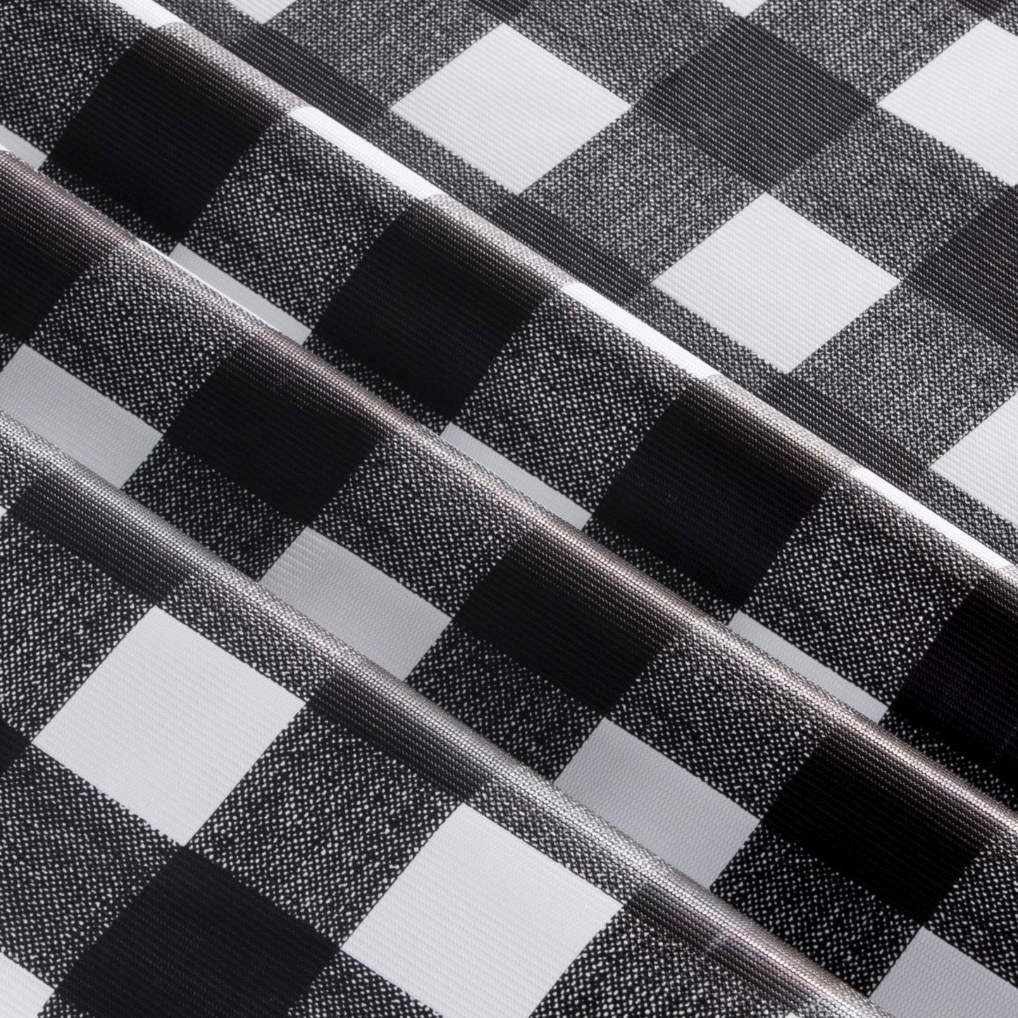 sancua Checkered Vinyl Rectangle Tablecloth 54 x 78 Inch, 100% Waterproof Oil Proof Spill Proof PVC Plaid Table Cloth, Wipe Clean Buffalo Table Cover for Dining Tables Buffet Parties, Black and White