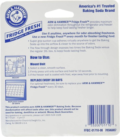 Arm & Hammer Fridge Fresh | Refrigerator Odor Eliminator - 2 Pack for Long-Lasting Freshness