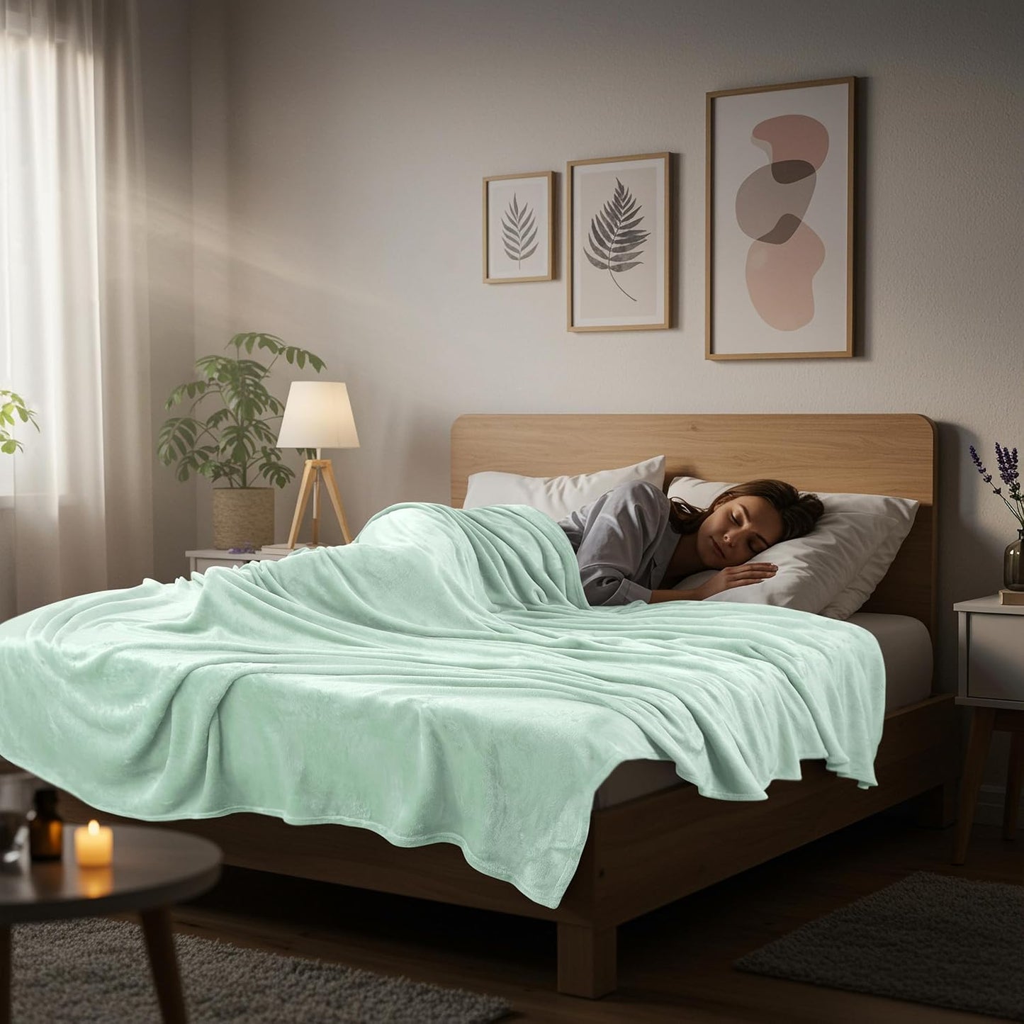 Utopia Bedding Fleece Blanket - Ultra Soft King Size Mint Green (90x102 Inches) | Cozy All-Season Microfiber Decor Gift