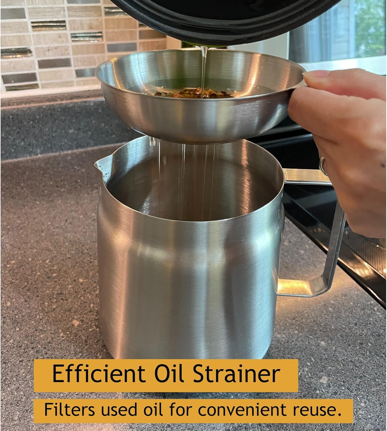 Saltlas 304 Stainless Steel Deep Fryer Pot - Double Bottom Design for Even Heating | 2L Capacity
