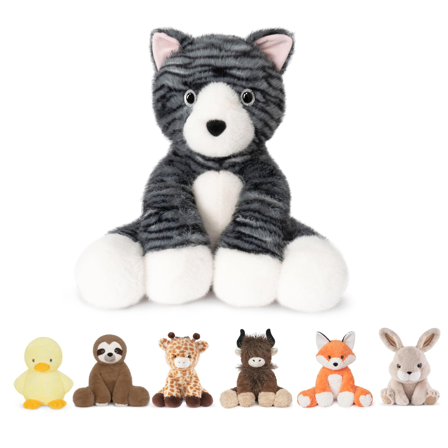 Niuniu Daddy 14" | 3.5 Pound Cat Weighted Stuffed Animal, Heavy Stuffed Cat Plush Toys for Kids Adults, Weighted Beads for Kitty Stuffed Animals Body Pillow for Present Birthday Holiday Christmas