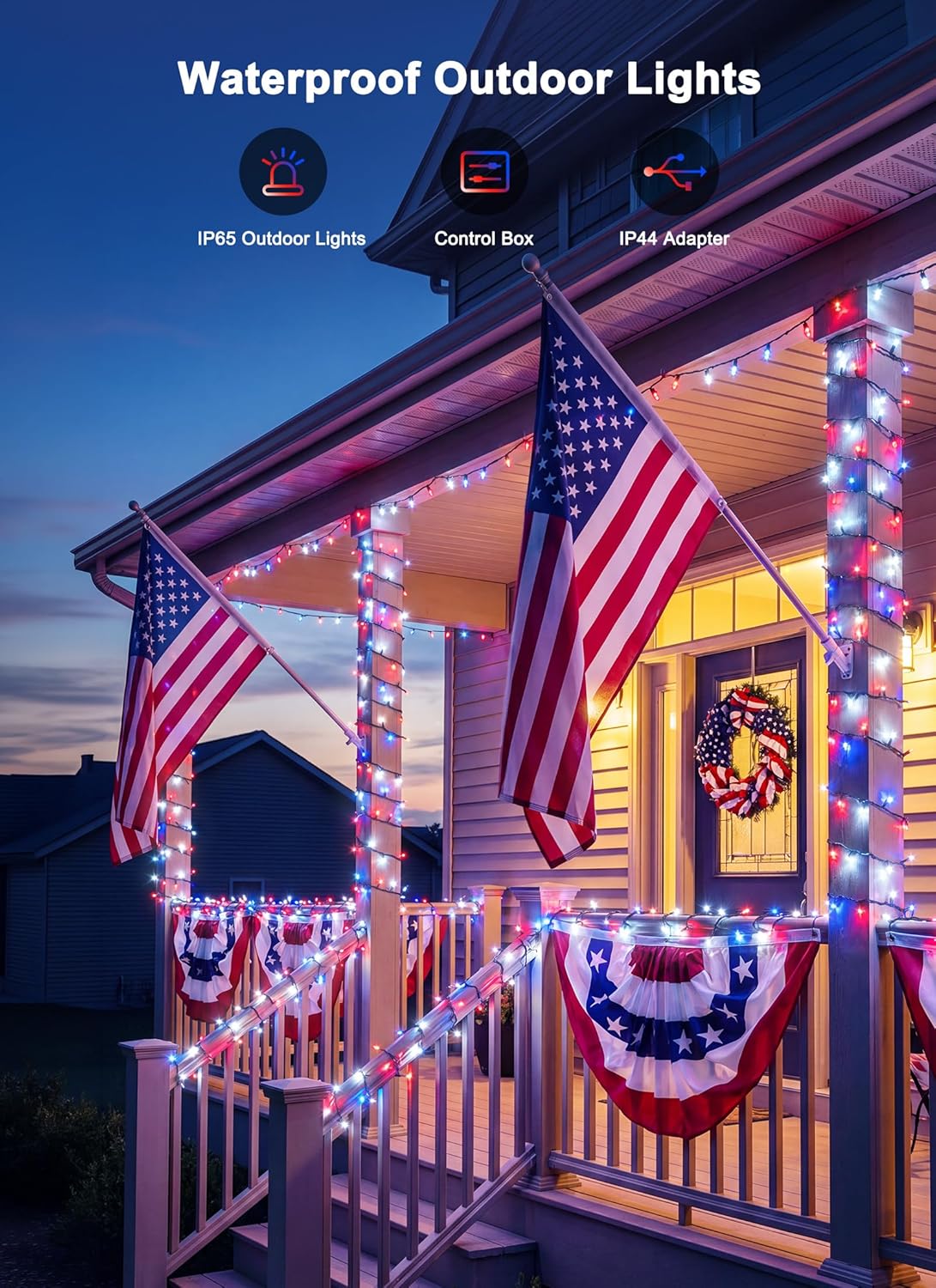 Minetom LED RGB String Lights - 82ft 250 Color Changing Fairy Lights with Remote & App Control