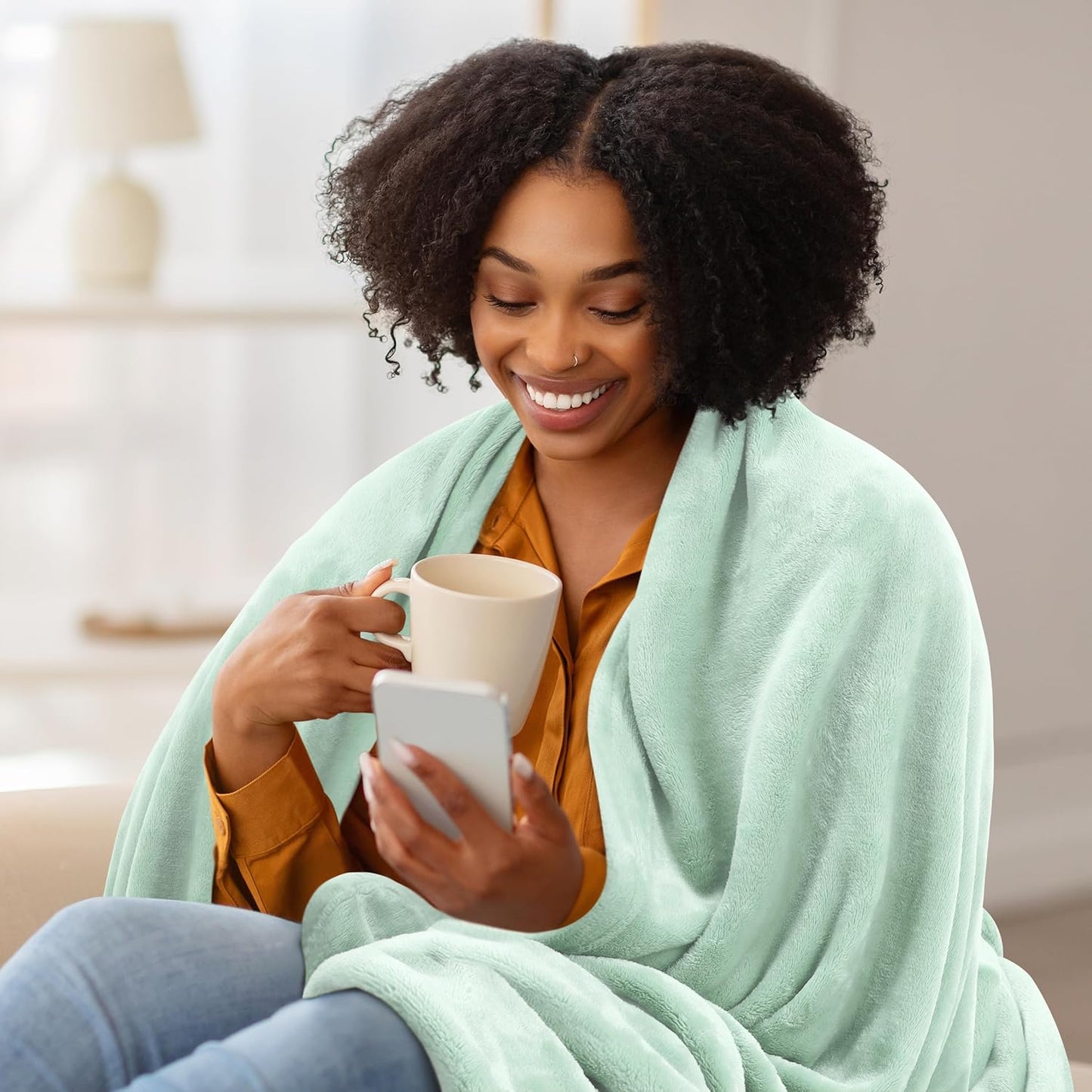 Utopia Bedding Fleece Blanket - Ultra Soft King Size Mint Green (90x102 Inches) | Cozy All-Season Microfiber Decor Gift