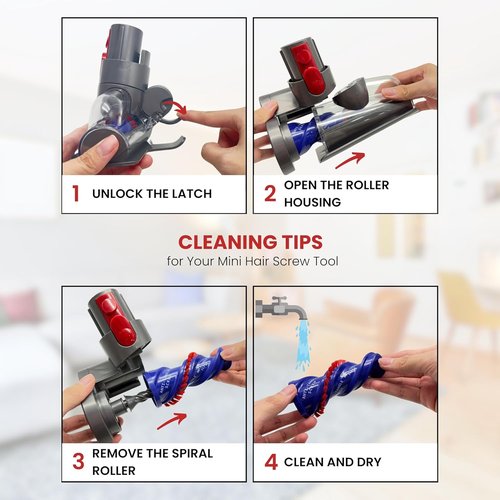 Dyson Mini Motorized Brush Head - Pet Hair Removal Attachment for V7, V8, V10, V11, V15 Vacuum Cleaners | Ideal for Upholstery & Stairs
