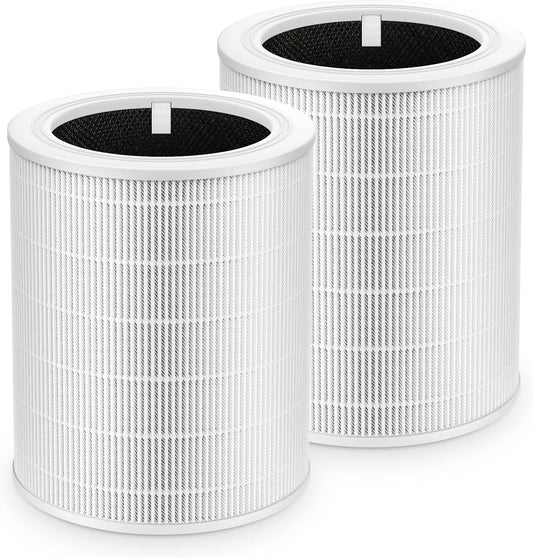 LEVOIT Core 600S Replacement Filter - 3-in-1 HEPA & Activated Carbon for Large Rooms | 2 Pack