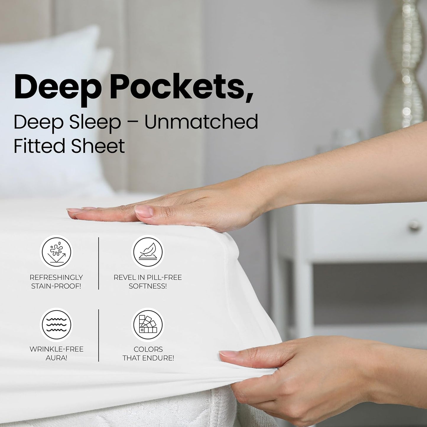 Utopia Bedding Twin Fitted Sheet - Soft Microfiber - Deep Pocket - Fade Resistant - Easy Care (White)