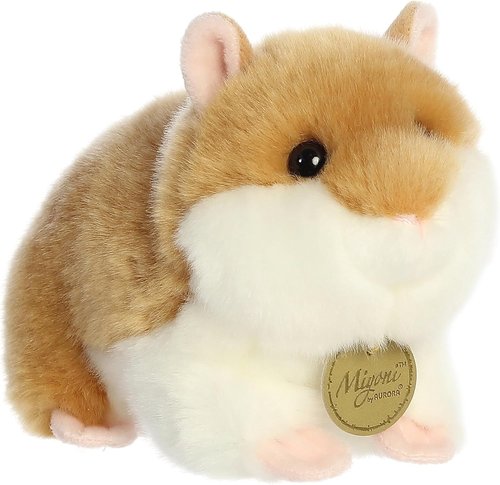 Aurora® Realistic Miyoni® Hamster Stuffed Animal - Lifelike Details for Cherished Companionship - Brown 7 Inches