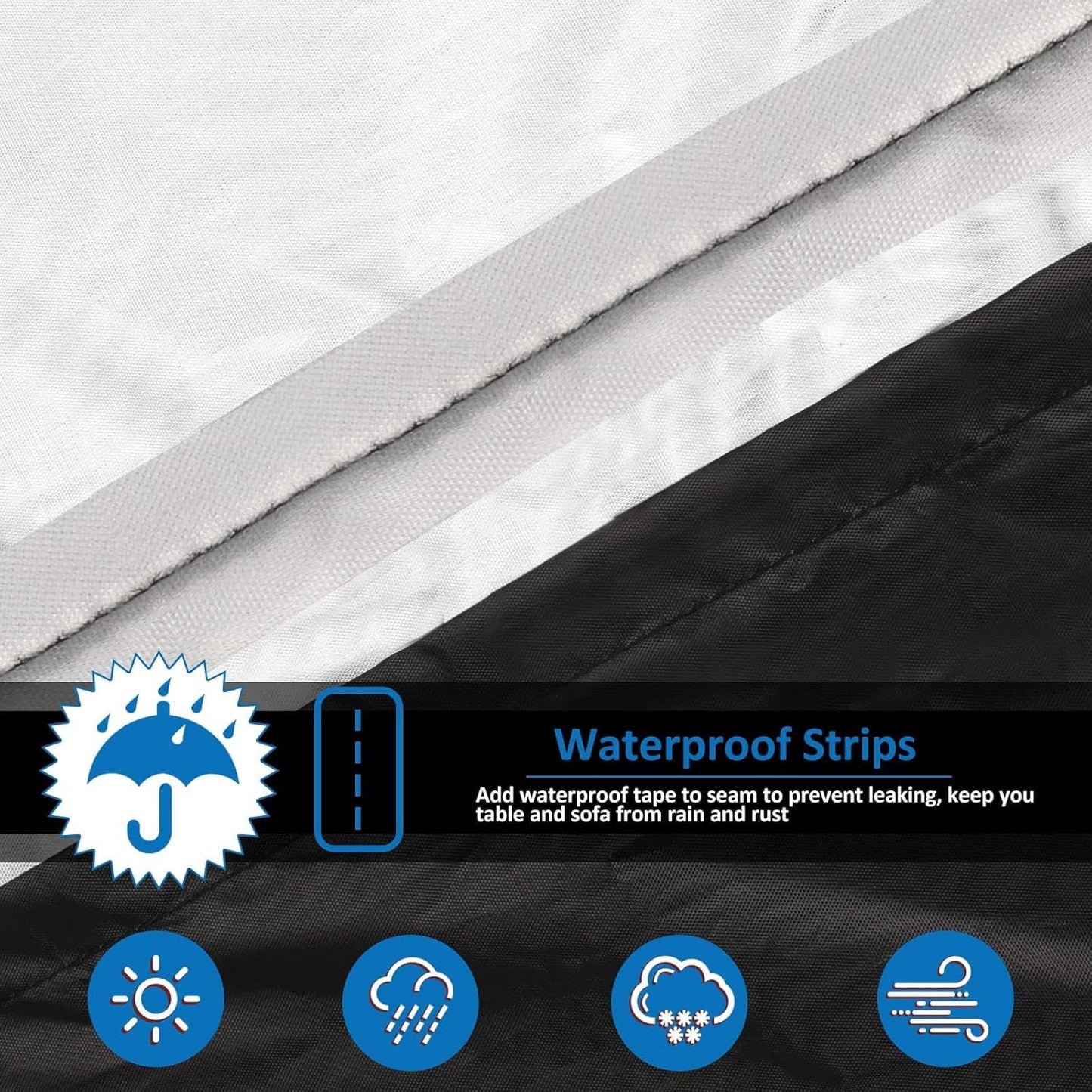 Wanocean Waterproof Patio Furniture Cover - 55" Outdoor Table & Chair Protector with Storage Bag