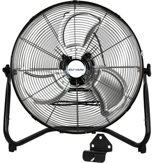 BILT HARD High Velocity Floor Fan - 4650 CFM, 3-Speed Heavy Duty Metal Design | Ideal for Garage & Greenhouse