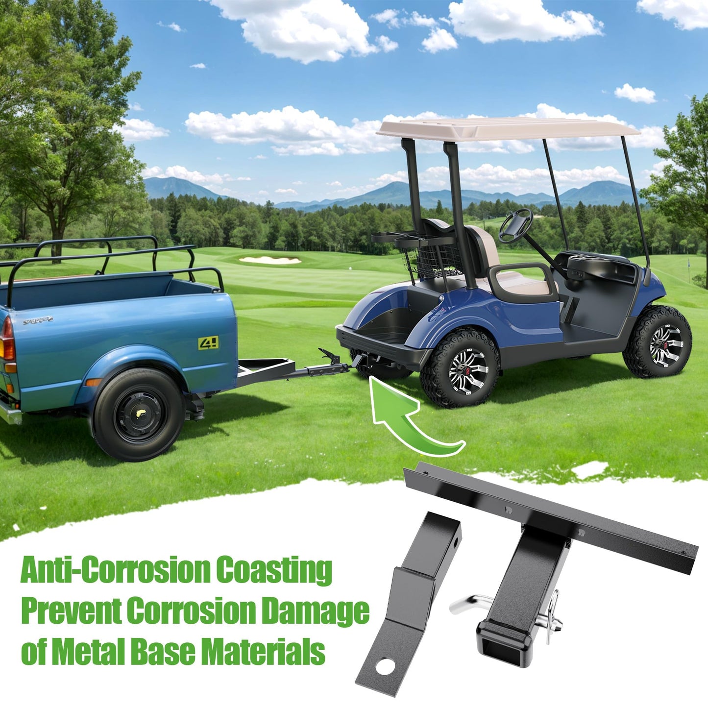 10L0L Golf Cart Bumper Hitch for Yamaha Drive G14 & G29 Golf Cart Models