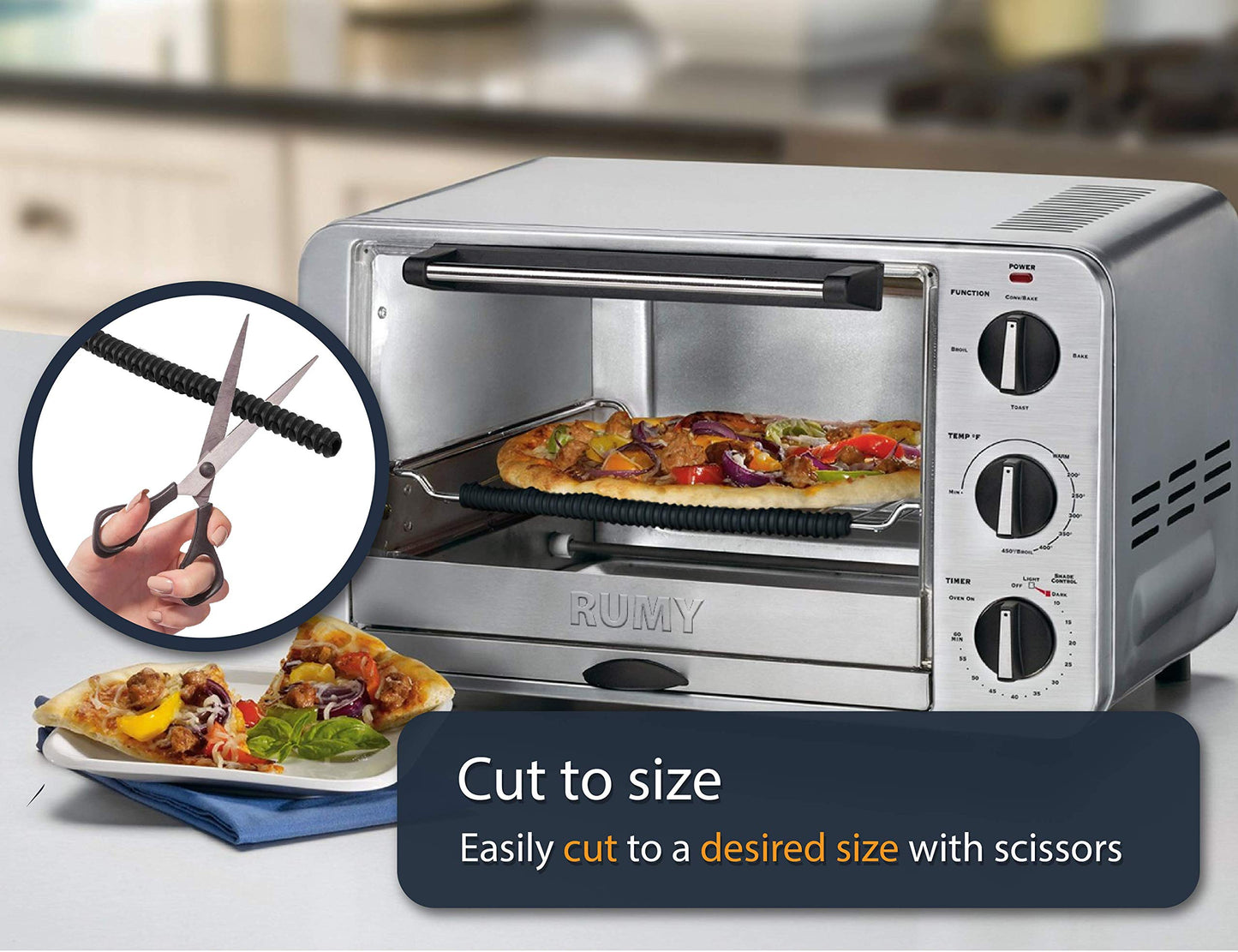 Silicone Oven Guards for Racks by Linda’s Essentials (3 Pack) - Heat-Resistant Rack Protectors Shield, Prevents Burns & Scars, Easy to Fit Design, Must-Have Kitchen Safety 14 Inches Long (Black)