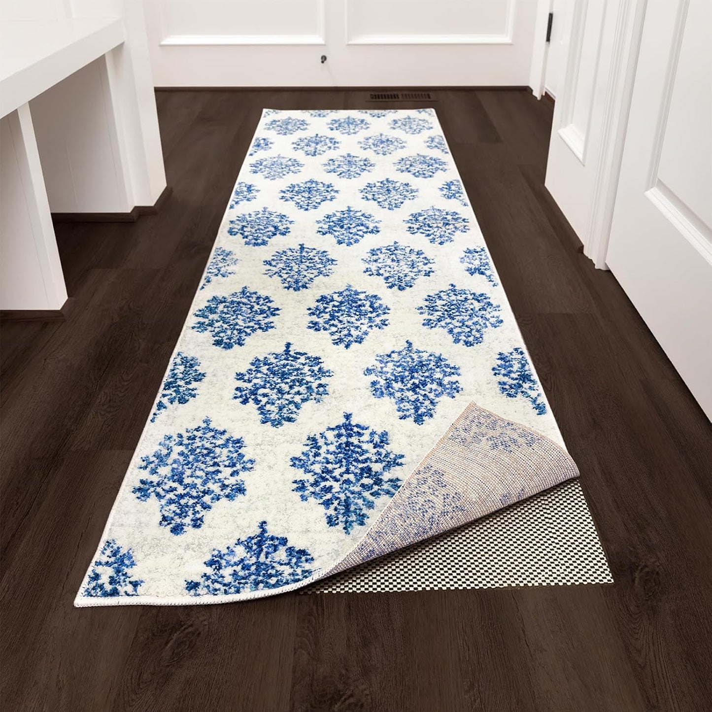 Veken Non-Slip Runner Rug Pad - Thick Gripper for Hardwood & Tile Floors | 2.5x9 Ft Anti-Skid Mat