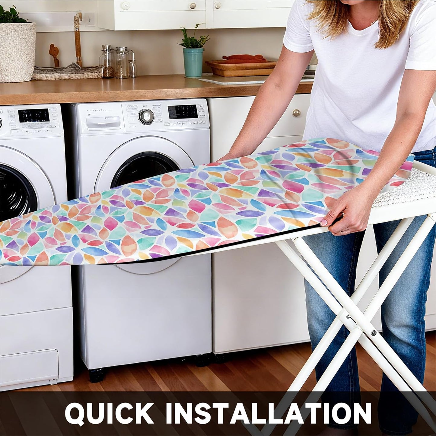 Regine Switzerland Ironing Board Cover - Heavy Duty Non-Slip Design with Thick Padding | 15"x54" Standard Size