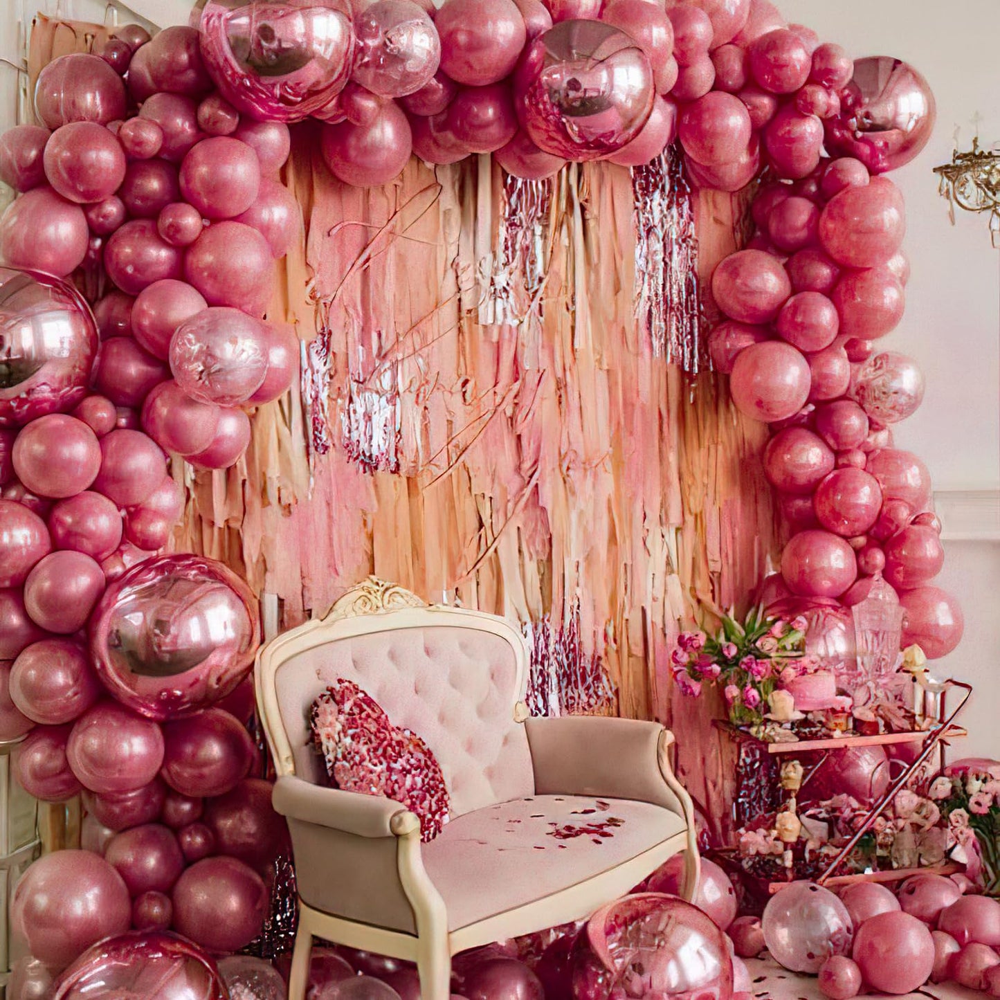 PartyWoo Metallic Pink Balloons 50pcs 12 Inch Chrome Hot Pink Magenta Fuchsia Balloons for Birthday Anniversary Bachelorette Wedding Baby Shower Gender Reveal 1950s Party Decorations Pink-G104