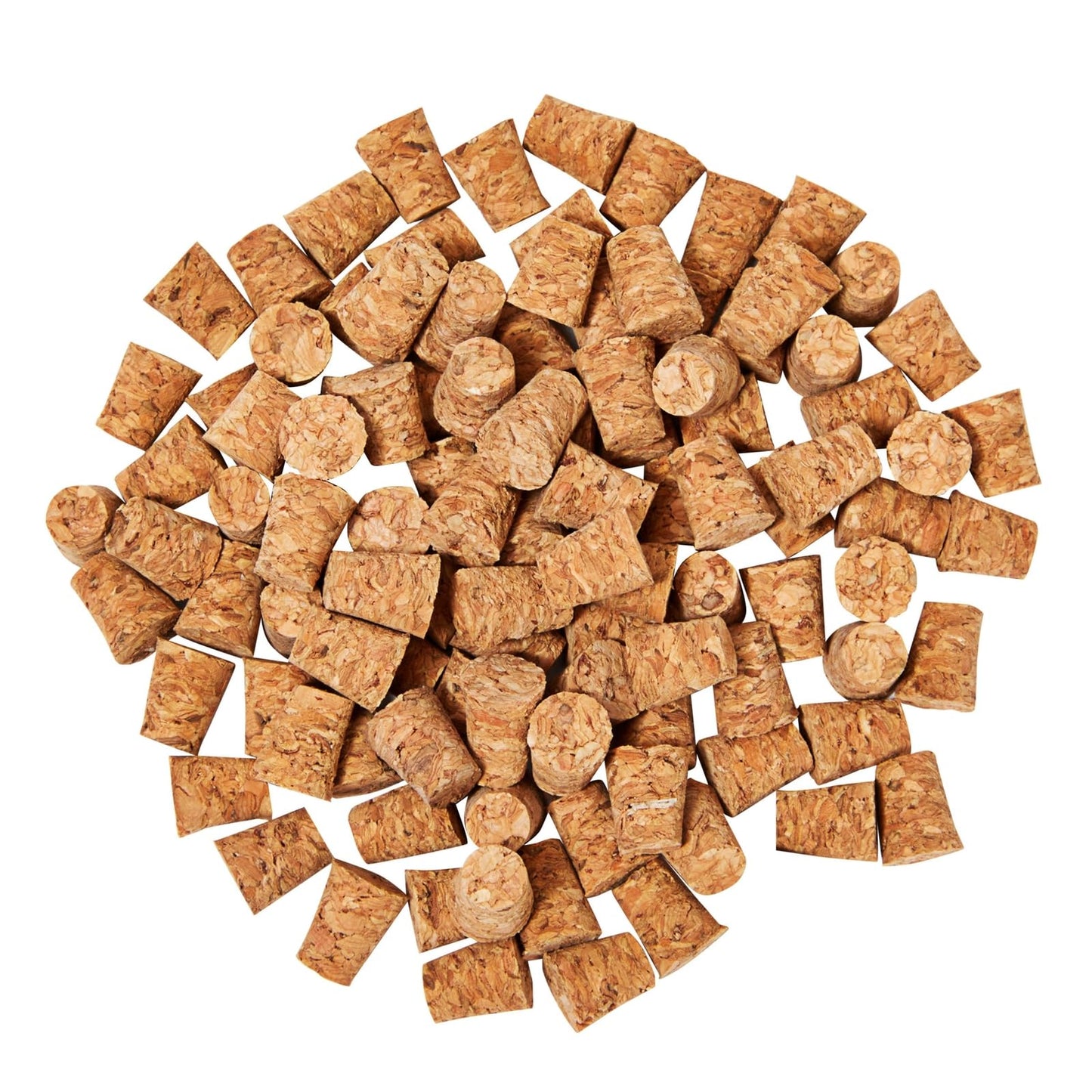Juvale Tiny Cork Plugs & Mini Stoppers - 100-Pack, 0.4 x 0.3 x 0.5 In, Brown - Corks for Test Tubes & Mini Bottle Lids for DIY Crafts & Spice Shakers