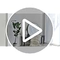 ELEHUME 21x27 Inch Mat Black Asymmetrical Wall Mirror - Modern Framed Decor