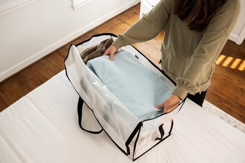 ClearSpace Heavy Duty Moving Bags - Large Storage Bags with Zippers & Backpack Straps | 4 Pack for Easy Packing