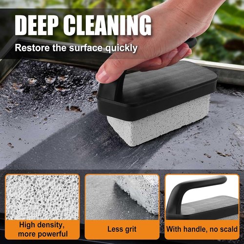 GRILLART Griddle Cleaning Kit - Multifunctional Accessories for Blackstone Grills | Includes Scraper & Stone