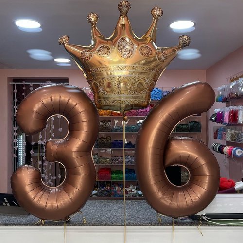 Dark Brown 5 Number Balloons - 40 Inch, 5th Birthday Decorations