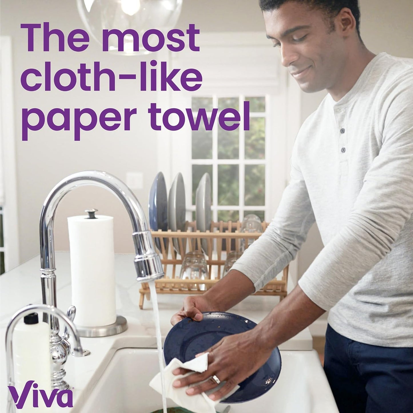 Viva Signature Cloth Paper Towels - 12 Triple Rolls with 141 Sheets Each for Superior Absorbency