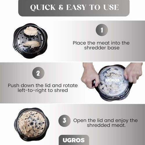 Chicken Shredder Tool by [Brand Name] - Ergonomic Design with Anti-Slip Grip | BPA Free, Includes Tongs & Brush