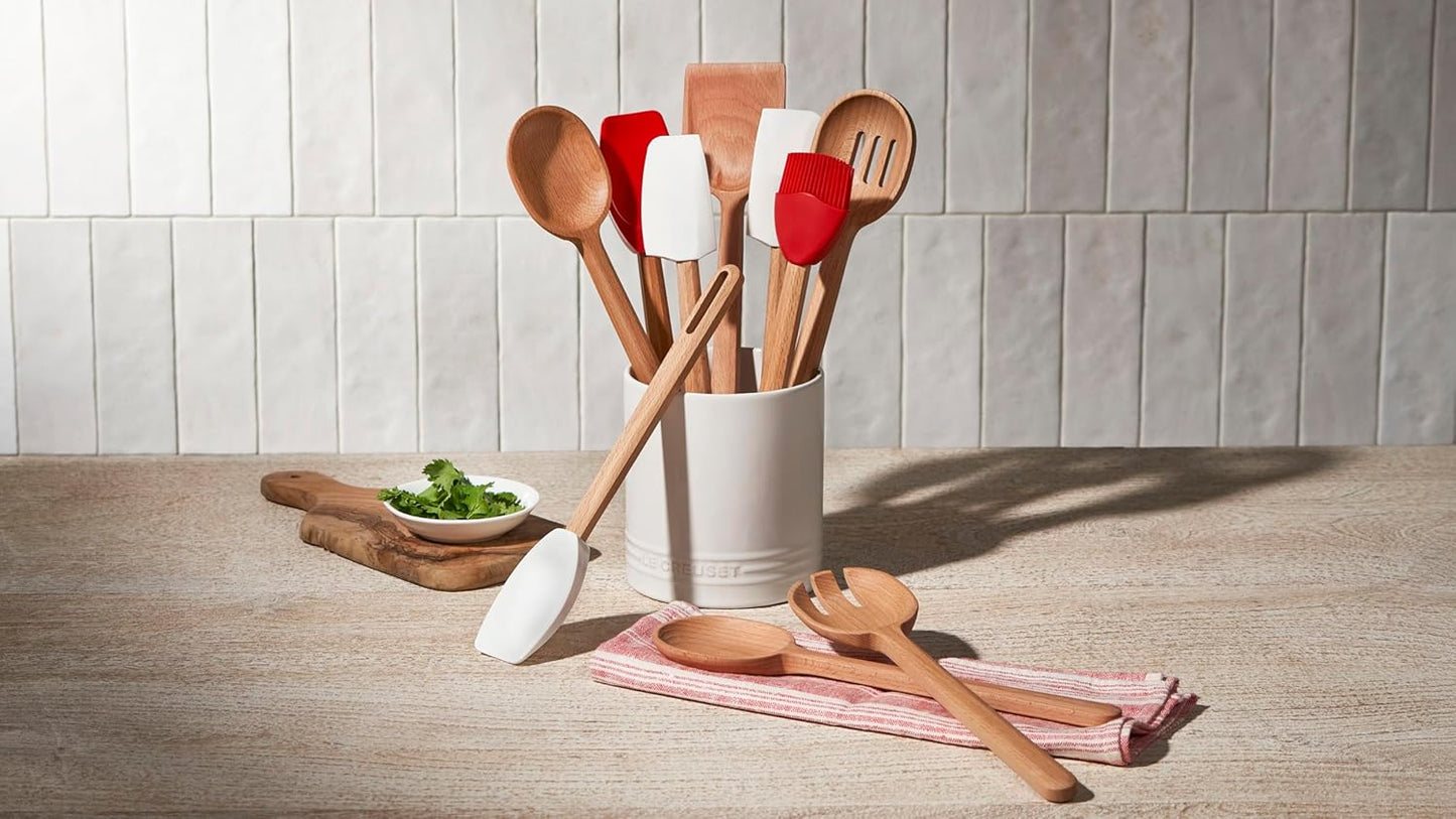 Le Creuset Wooden Serving Spoon - Durable Kitchen Utensil for Effortless Serving | Classic Design