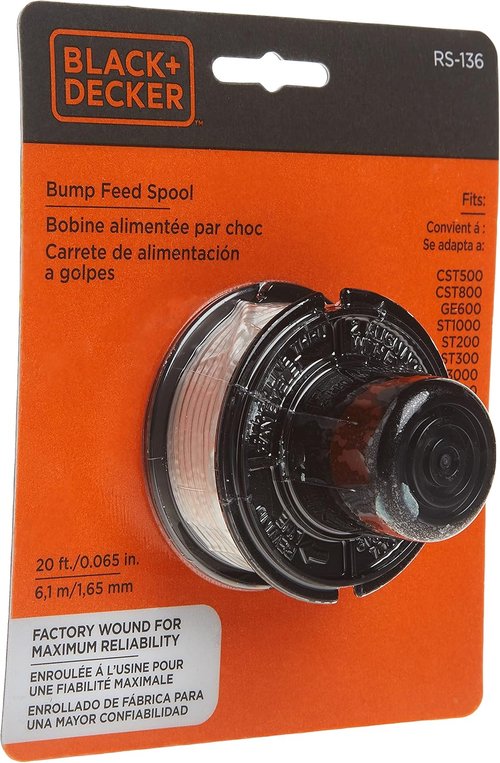 BLACK+DECKER Trimmer Line - 20-Foot, 0.065-Inch Diameter | Durable Pack of 2 for Efficient Trimming